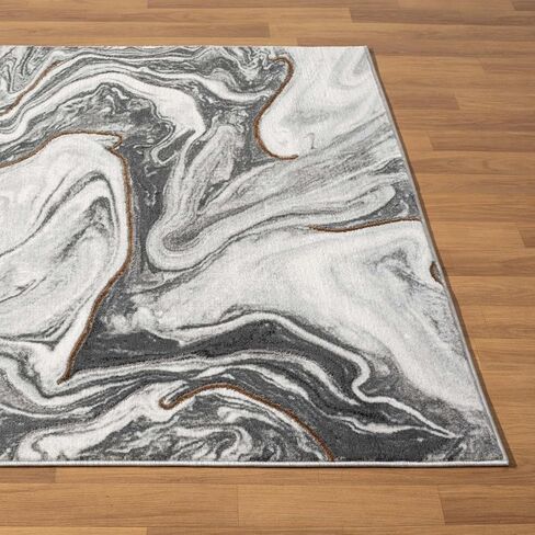 LUXE WEAVERS Marble Abstract Pattern Gray 2x3 Area Rug in Kuwait