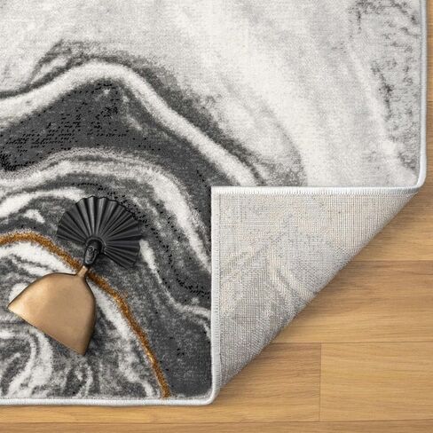 LUXE WEAVERS Marble Abstract Pattern Gray 2x3 Area Rug in Kuwait