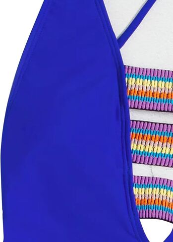 Women's Sexy V Neck One Piece Swimsuit Crisscross Back Bathing Suit Tie Knot Swimwear in Saudi Arabia
