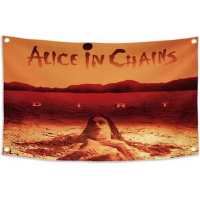 Generic Alice Rock in Music Chains Tapestry Flag 3x5 Ft Outdoor Indoor,Ablum Cover tapestry for Bedroom Living room dorm wall with Brass Grommets Vivid Color and Fade Proof Decorations in Kuwait