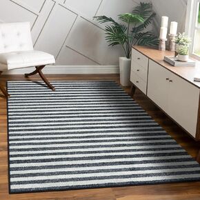LUXE WEAVERS Daphnes Collection 2800 Blue 5x7 Moroccan Lines Area Rug