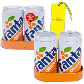 Orange Fanta Merch - Creative Salt and Pepper Shakers Set Bundle Includes Orange Fanta Salt and Pepper Shakers Plus Bookmark | Fanta, Soda Themed Accessories