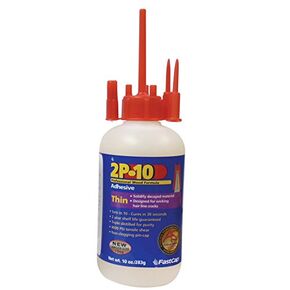 FastCap 2P-10 Thin Super Glue Adhesive for Tight and Small Spots - All Purpose Application - 4000 PSI Tensile & Sheer - 10 oz. - 80116