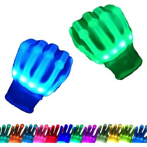 12 Colors Led Gloves Cool Toys Gifts Light Up Gloves for Halloween Christmas Birthday Party Kids Teens Adults