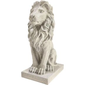 SIMON'S SHOP Lion Statue Resin Lion Figurines Handmade Lion Sculpture for Home Desk Shelf Decor Sandstone Lion Statue Gift Modern Animal Decoration