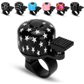Kid Bike Bell - Bicycle Bell for Kids Boys Girls Adults | 120db Classic Mini Loud Bike Ring - Cool Bike Bell Design with Crisp Clear Sound for MTB,BMX,City Bike,Scooter -Kid Bike Accessories