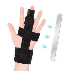 Trigger Finger Splint, Finger Splints for Trigger Finger, Broken Finger, Metacarpal Finger Splint Hand Brace, Adjustable Trigger Finger Brace for Index, Middle, Ring, Pinky Finger Splint(S/M)