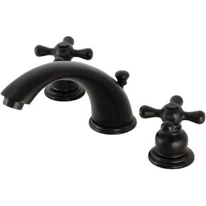 Kingston Brass KB960AX Victorian Widespread Bathroom Faucet, 5-3/4 inch in Spout Reach, Matte Black