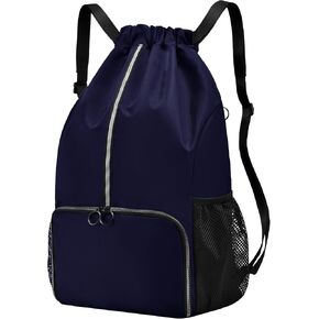 Drawstring Backpack Bag with Shoe Compartment, X-Large Gym, Beach, Sports Backpack for Women & Men