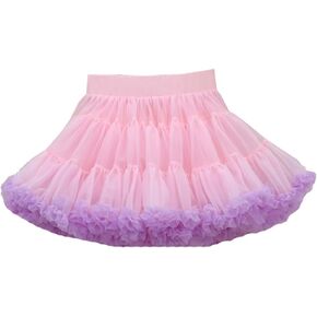 Girls tulle petticoat soft fluffy skirt, little girls party ballet dance multi-layer skirt