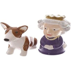 Queen And Corgi Salt And Pepper Set
