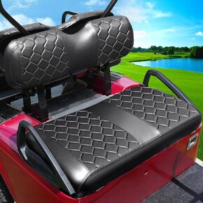 Golf Cart Seat Covers Kit for Club Car DS OEM Ordinary Seat Cushion, Golf Cart Portable Vinyl Seat Cover Cushion (Black Golf Cart Club Car DS Seat Cover)
