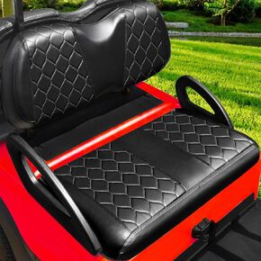 Golf Cart Seat Covers Kit for Club Car DS OEM Ordinary Seat Cushion, Golf Cart Portable Vinyl Seat Cover Cushion (Black Golf Cart Club Car DS Seat Cover)