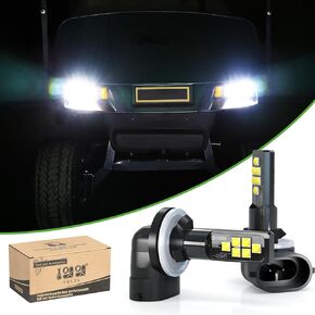 10L0L Golf Cart Headlights Bulb 6W Lights Bulb for EZGO 1994-up, Club Car 1999-up DS & 2004-up Precedent Super Bright