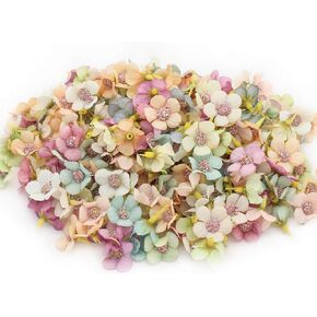 100 Pcs Mini Multicolor Artificial Flower Heads 0.78 inch Fake Daisy Flower Head for DIY Wreaths Craft Scrapbooking Home Wedding Decoration (Mix Color)