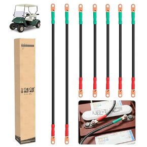 Battery Cables 4 Gauge for 36v & 48v EZGO TXT 1994-UP, AC/DC Wire Welding Battery Pure Copper Flexible Cable