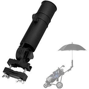 Yosoo Health Gear Golf Umbrella Holder, Golf Push Cart Umbrella Holder, Plastic Golf Umbrella Clamp for Chair, Adjustable Angle, Universal Golf Umbrella Holder for Many Cart Rounded Handles