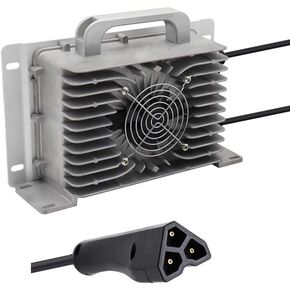 48V 15A Golf Cart Battery Charger for 48 Volt Ez-Go EZgo RXV/TXT with RXV Plug 3 Prong Connector Waterproof IP68, Doesn't Fit OBC