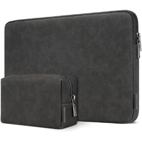 DOMISO 17.3 inch Laptop Sleeve Bag Water-Resistant Carrying Case with Accessory Bag for Dell/MSI GS73VR Stealth Pro/HP Envy Pavilion 17/LG/17.3" Notebooks,Brown