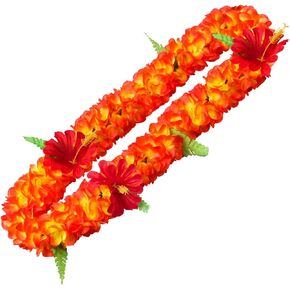 1PCS Hawaiian Luau Party Supplies Tropical Flower Leis Necklaces for Kids Adults Hawaiian Beach Luau Wedding Birthday Graduation Party Favors Decorations