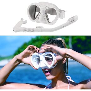 DUALBEATHER FOG MASTER Diving Mask with Each Wiper for Anti-Fog, Dry Top Snorkel Set Snorkeling Swimming Goggles Adult Youth