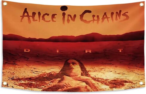 Generic Alice Rock in Music Chains Tapestry Flag 3x5 Ft Outdoor Indoor,Ablum Cover tapestry for Bedroom Living room dorm wall with Brass Grommets Vivid Color and Fade Proof Decorations in Kuwait