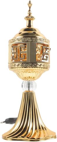 BESTOYARD Electric Incense Burner Metal Bakhoor Burner Middle Eastern Style Tabletop Vintage Censer Incense Burner for Home Office Yoga Spa Decor US Plug in Saudi Arabia