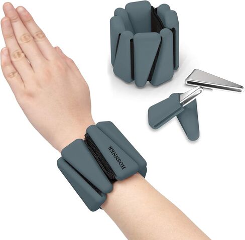Adjustable Women Wrist Weights - Silicone Bracelet Button Wrist Bangles for Men Workout Resistance Weights for Exercises, Walking, Dance, Jogging, Yoga, 1 LB Each, 2 Per Set in Saudi Arabia