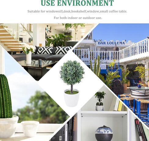 Cabilock Artificial Spherical Potted Plant House Decorations for Home Office Decorations Indoor House Plants Vase Faux Potted Mini Plants Artificial Potted Tree Ball Simulation Bonsai Desk in Saudi Arabia