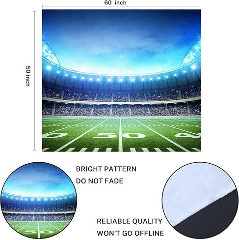 Emvency نسيج كرة القدم Satdium Field ليلة مكثفة 50 "x 60" ديكور المنزل الرياضة جدار المفروشات للبنين غرفة نوم غرفة المعيشة النوم in Kuwait