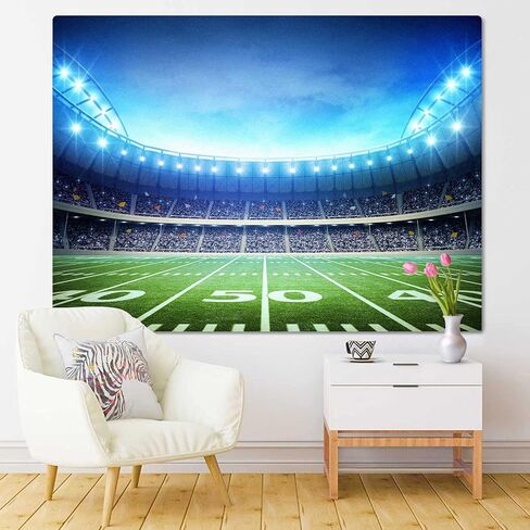 Emvency نسيج كرة القدم Satdium Field ليلة مكثفة 50 "x 60" ديكور المنزل الرياضة جدار المفروشات للبنين غرفة نوم غرفة المعيشة النوم in Kuwait