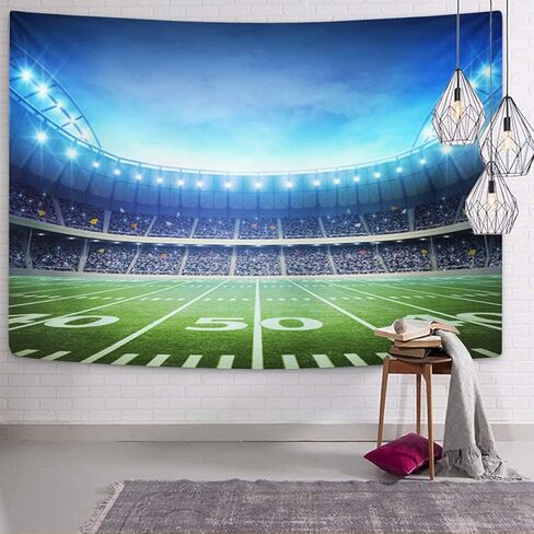 Emvency نسيج كرة القدم Satdium Field ليلة مكثفة 50 "x 60" ديكور المنزل الرياضة جدار المفروشات للبنين غرفة نوم غرفة المعيشة النوم in Kuwait