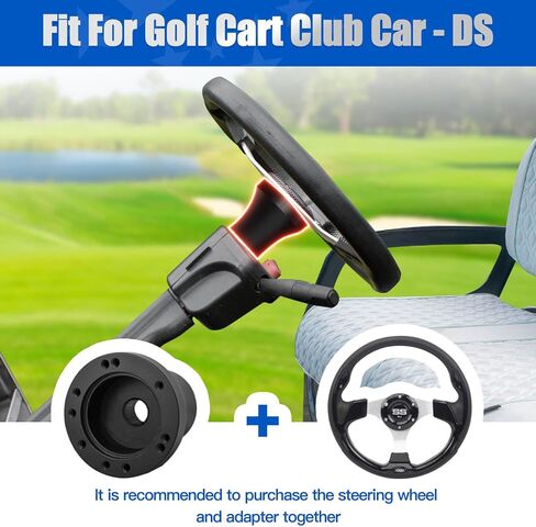 NOKINS Golf Cart Steering Wheel Adapter with Assembly Screws and Wrenches, Steering Wheel Adapter Fit for EZGO Club Car Yamaha Icon i40 i40L Golf Cart Adapter in Saudi Arabia