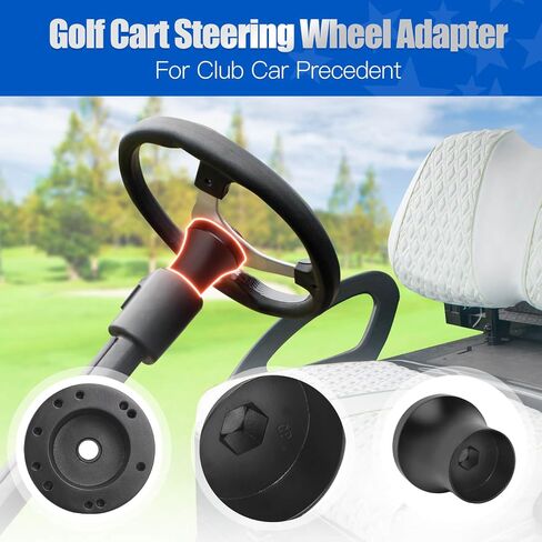 NOKINS Golf Cart Steering Wheel Adapter with Assembly Screws and Wrenches, Steering Wheel Adapter Fit for EZGO Club Car Yamaha Icon i40 i40L Golf Cart Adapter in Saudi Arabia