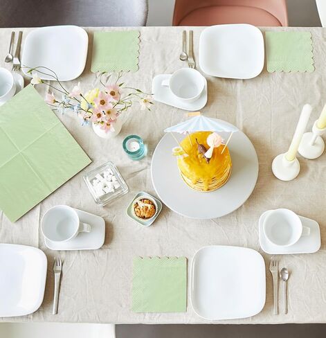 HEIPINIUYE 50 Pieces 3-ply Light Blue Napkin Disposable Scalloped Cocktail Napkins Beverage Napkins Dessert Napkins Paper Napkins for Wedding Birthday Party Paper Dinner Napkins in Saudi Arabia