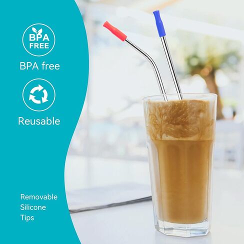 8pcs Silicone Straw Tips for Metal Straws and Other 0.31" (8mm) Straws,Accessories for Stanley,Yeti Straw, BPA Free（No Straw） in Saudi Arabia