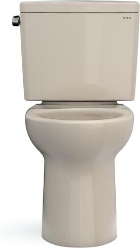 TOTO Drake Two-Piece Elongated 1.28 GPF Universal Height TORNADO FLUSH Toilet with CEFIONTECT, Bone - CST776CEFG#03 in Saudi Arabia
