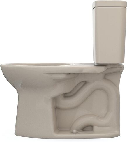 TOTO Drake Two-Piece Elongated 1.28 GPF Universal Height TORNADO FLUSH Toilet with CEFIONTECT, Bone - CST776CEFG#03 in Saudi Arabia