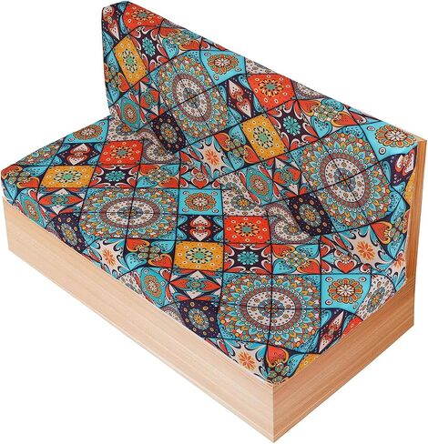 RV Dinette Cushion Covers Set of 2, Printed Camper Cushion Slipcovers, Washable Anti Slip Stretch Fabric (Sage Wild Green) in Saudi Arabia