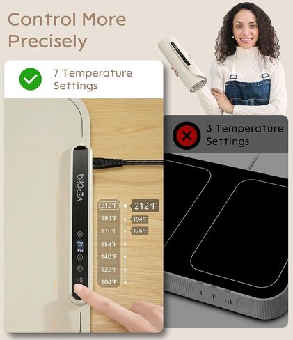 Food Warming Mat for Buffet, VEPOKA Electric Warming Tray to Keep Food Warm at Party, Silicone Heating Mat with 7 Temperature Levels& Auto Shut-Off, Food Warmers for Parties, Gatherings, Everyday Use in Saudi Arabia