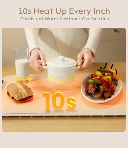 Food Warming Mat for Buffet, VEPOKA Electric Warming Tray to Keep Food Warm at Party, Silicone Heating Mat with 7 Temperature Levels& Auto Shut-Off, Food Warmers for Parties, Gatherings, Everyday Use in Saudi Arabia