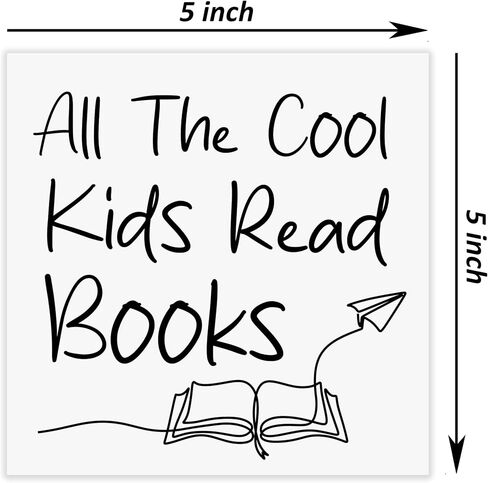 Inspirational Wooden Box Sign, All The Cool Kids Read Books, Desk Decoration for Bedroom, Classroom, Library, Dorm, Reading Room, Motivational Gifts for Back-to-school Season, Birthday. (039) in Saudi Arabia