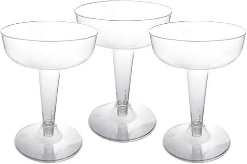 Party Essentials Plastic Champagne Glasses, 20-Count, Clear in Saudi Arabia