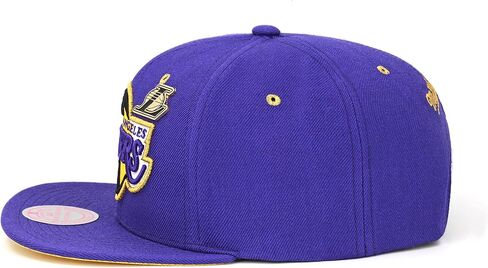 Mitchell & Ness Snapback Hat Adjustable Cap - Black/Gold Metal Pin in Saudi Arabia