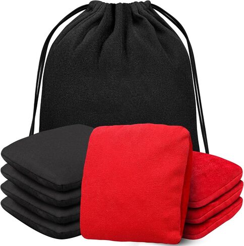 Dual Sided Cornhole Bags, Set of 8 Professional Regulation Size Corn Hole Bean Bags for Tossing Game, Tournament Corn Bag with Tote Bag in Saudi Arabia