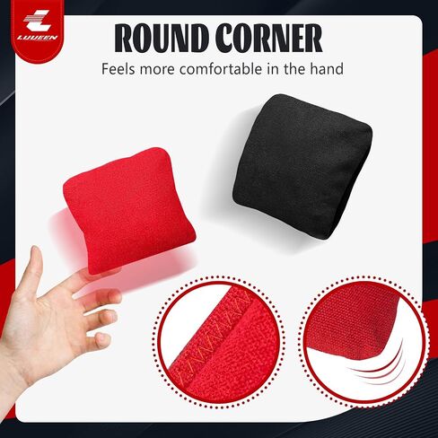 Dual Sided Cornhole Bags, Set of 8 Professional Regulation Size Corn Hole Bean Bags for Tossing Game, Tournament Corn Bag with Tote Bag in Saudi Arabia