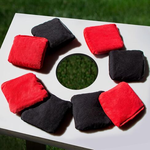 Dual Sided Cornhole Bags, Set of 8 Professional Regulation Size Corn Hole Bean Bags for Tossing Game, Tournament Corn Bag with Tote Bag in Saudi Arabia