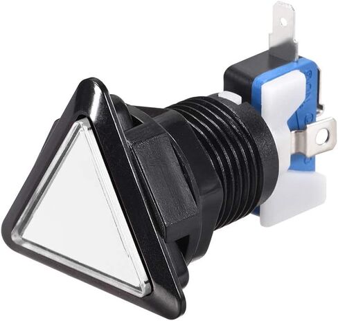 uxcell Game Push Button 39x39x39 Triangle 12V LED Illuminated Push Button Switch with Micro Switch for Arcade Video Games Yellow 1pcs in Saudi Arabia