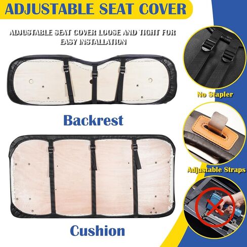 Golf Cart Seat Covers Kit for Club Car DS OEM Ordinary Seat Cushion, Golf Cart Portable Vinyl Seat Cover Cushion (Black Golf Cart Club Car DS Seat Cover) in Saudi Arabia