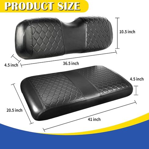 Golf Cart Seat Covers Kit for Club Car DS OEM Ordinary Seat Cushion, Golf Cart Portable Vinyl Seat Cover Cushion (Black Golf Cart Club Car DS Seat Cover) in Saudi Arabia